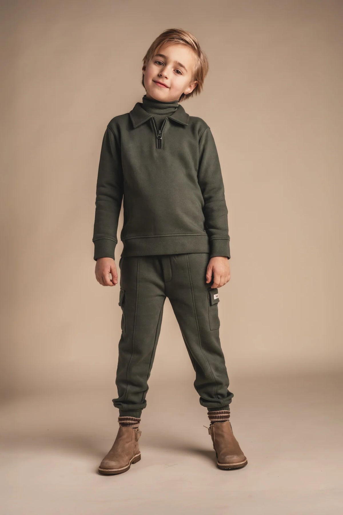 Baje Studio - sweater polo Cooper - green agave