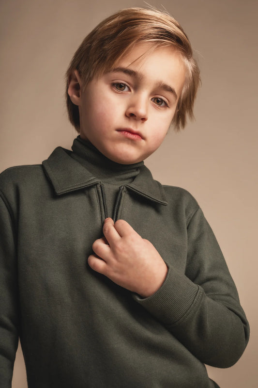 Baje Studio - sweater polo Cooper - green agave