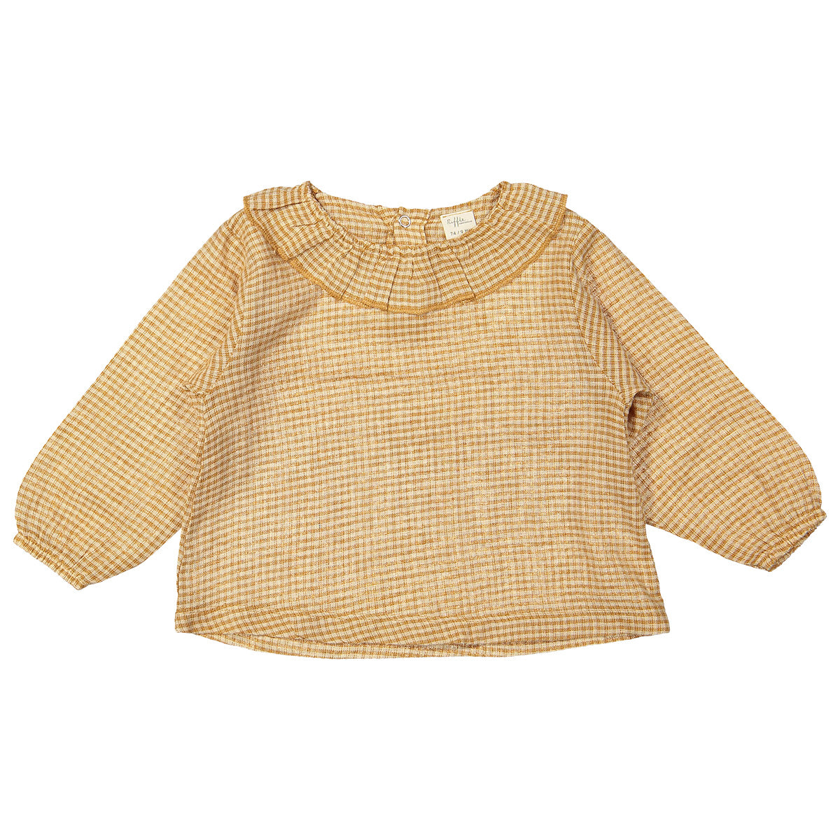 Riffle Amsterdam - blouse Cootje - camel brown square