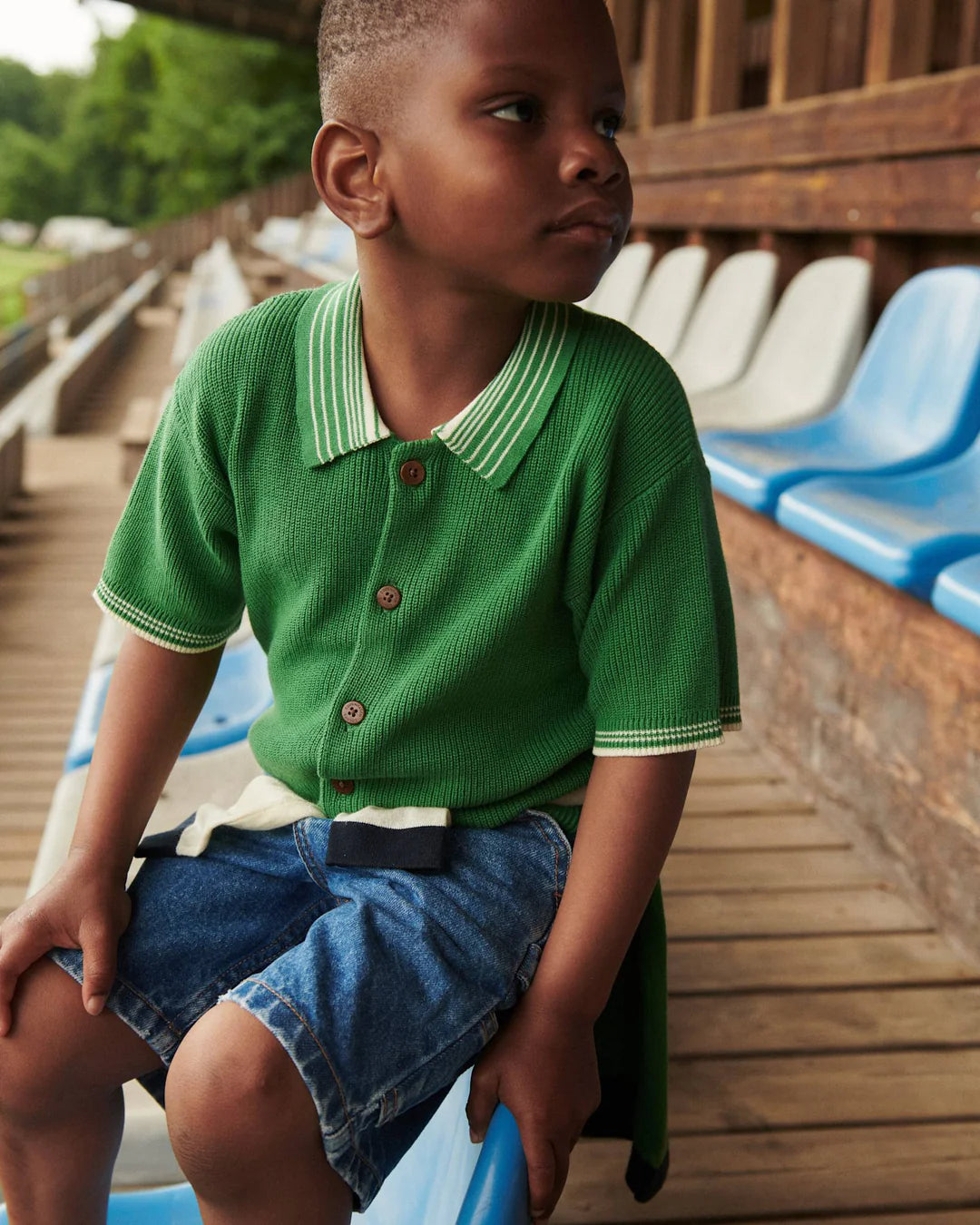 Copenhagen Colors - knitted polo - sharp green
