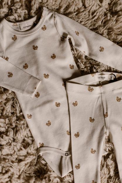 Lil'Atelier - slim fit body squirrel - turtledove