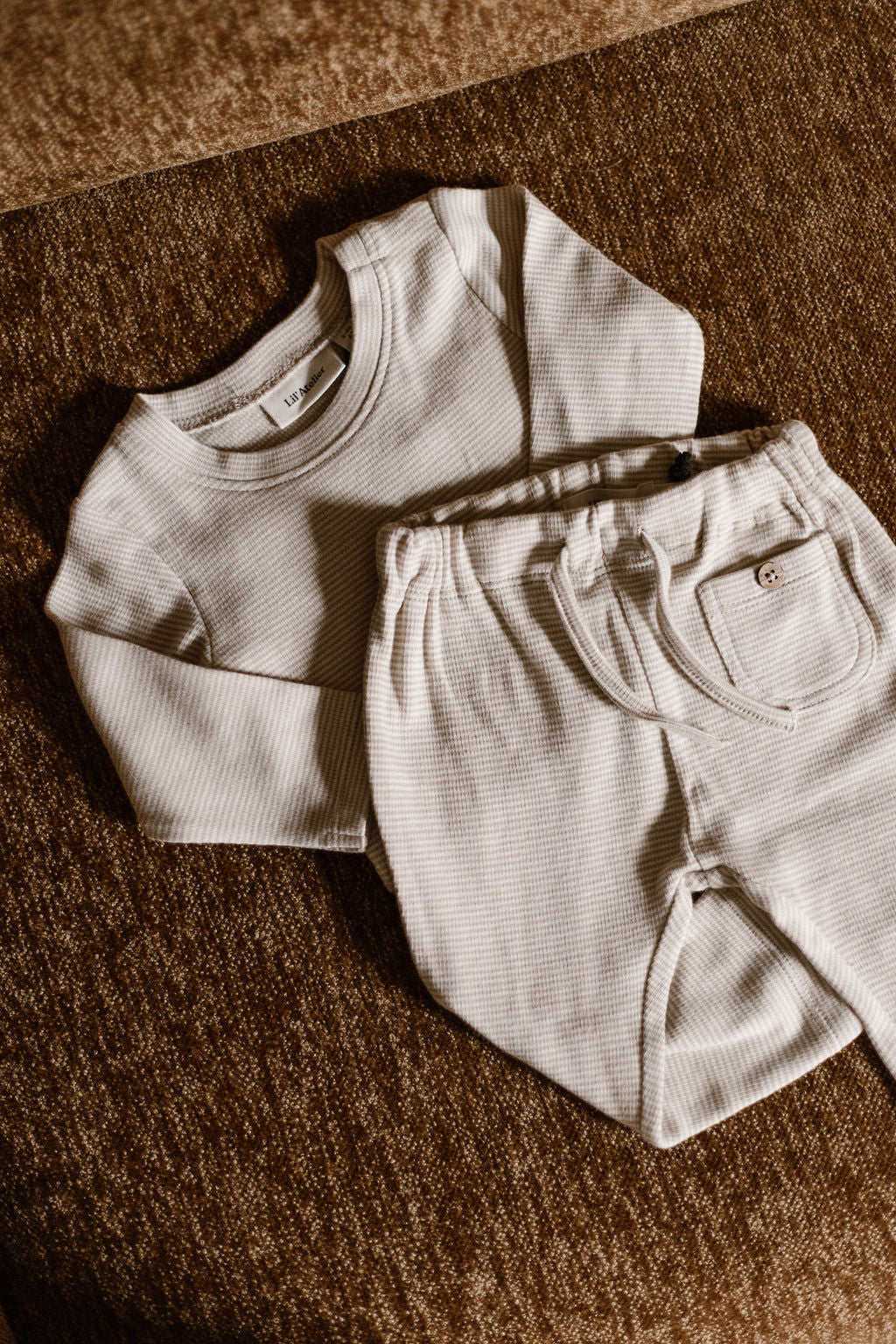 Lil'Atelier - loose pants - oxford tan stripe