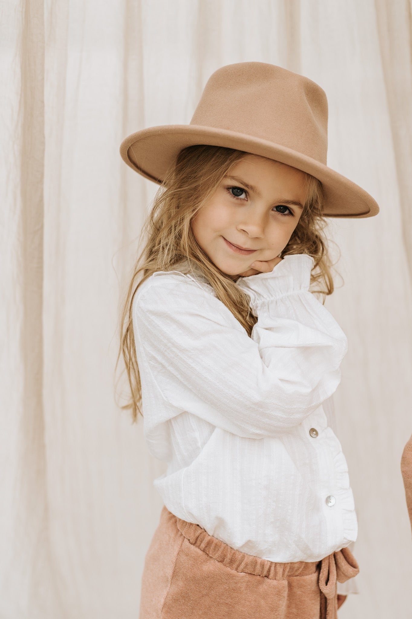 Ruffle blouse ~ white embroidery