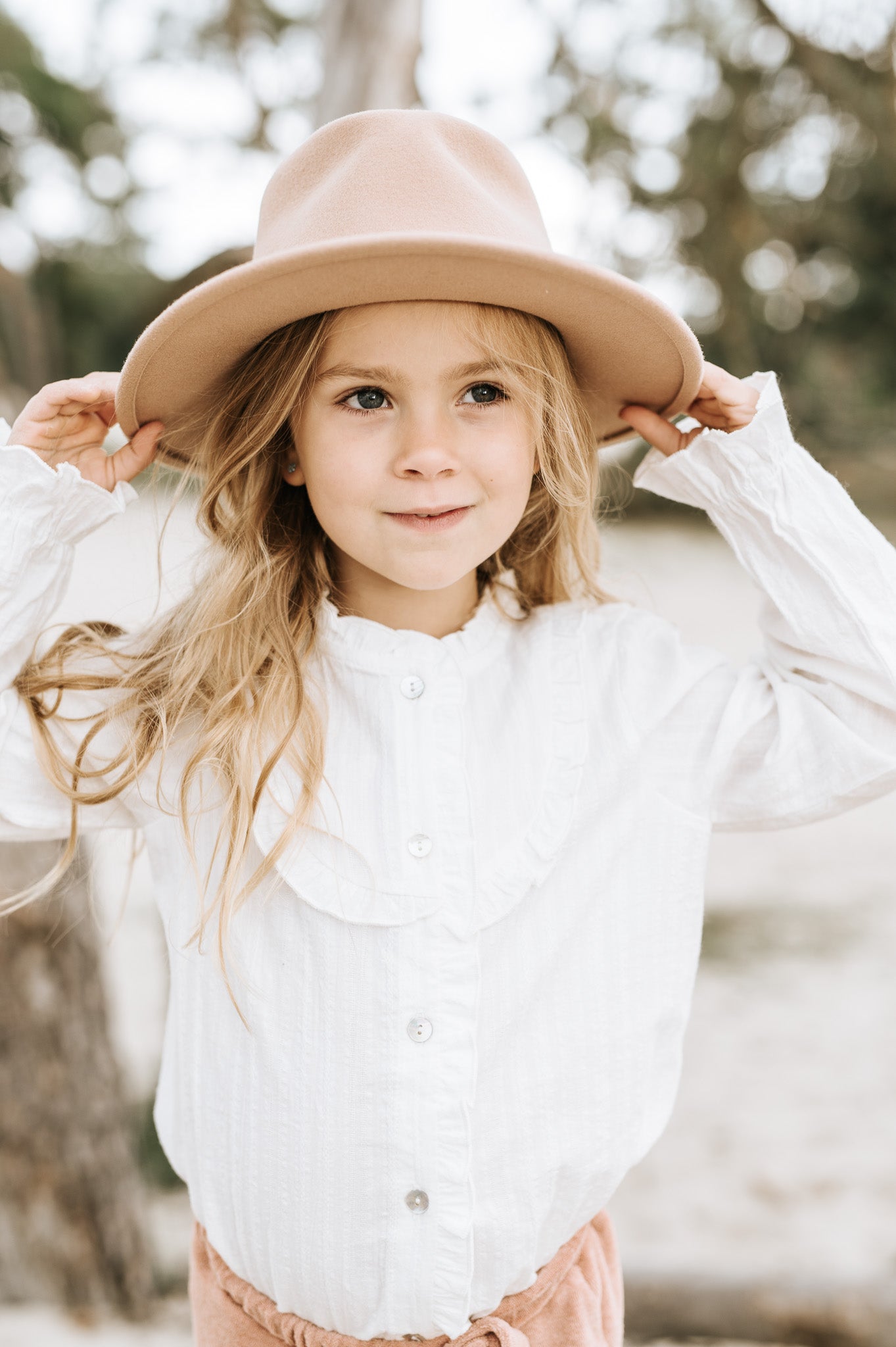 Ruffle blouse ~ white embroidery