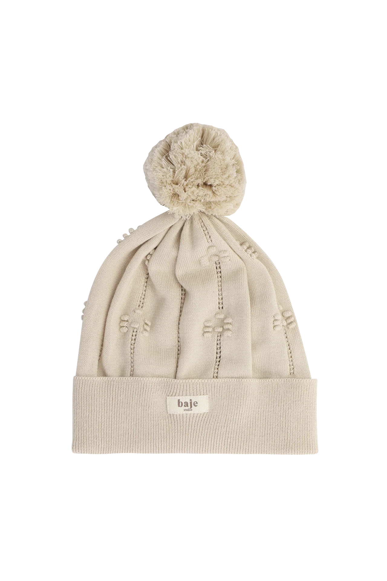 Baje Studio - jacquard knitted set scarf/hat Do - sand
