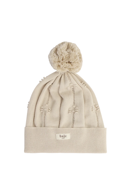 Baje Studio - jacquard knitted set scarf/hat Do - sand