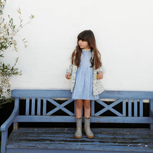 Wheat - dress Elma - blue stripe