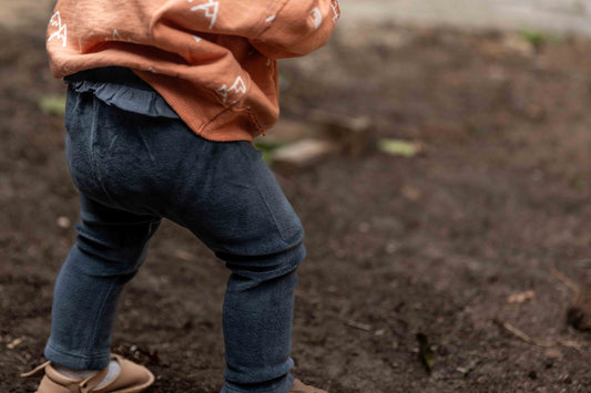 Velvet legging - shadow gray