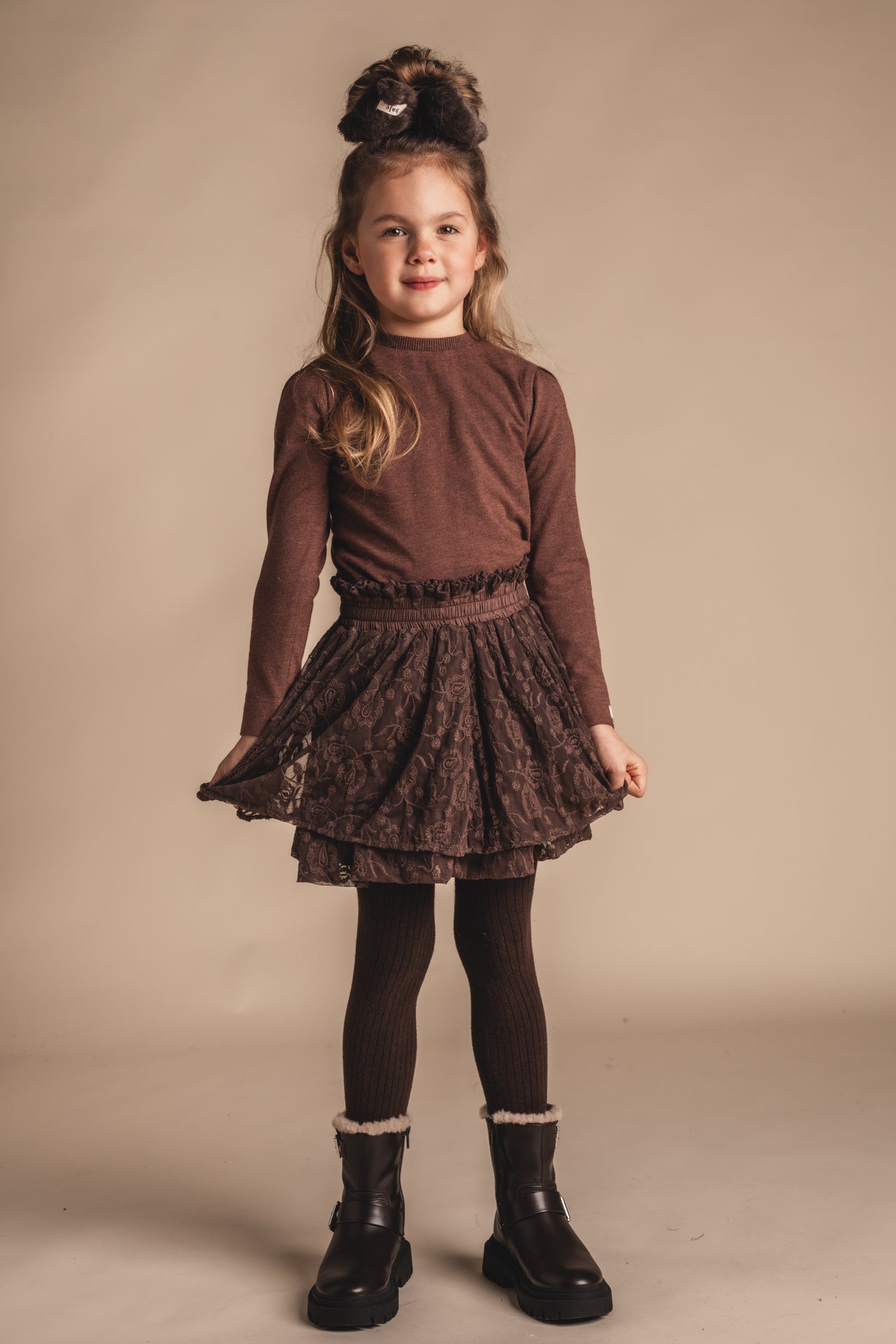 Baje Studio - skirt Essie - brown choco