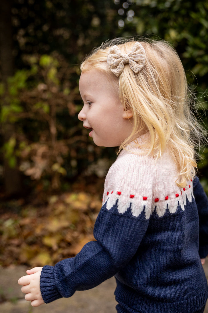 Cupcake classic jumper - navy/pink combi