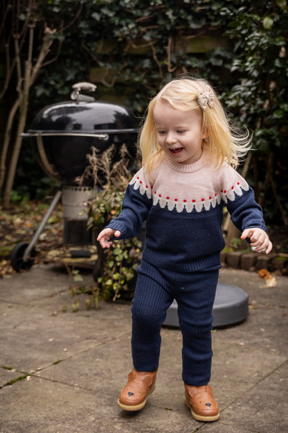 Cupcake classic jumper - navy/pink combi