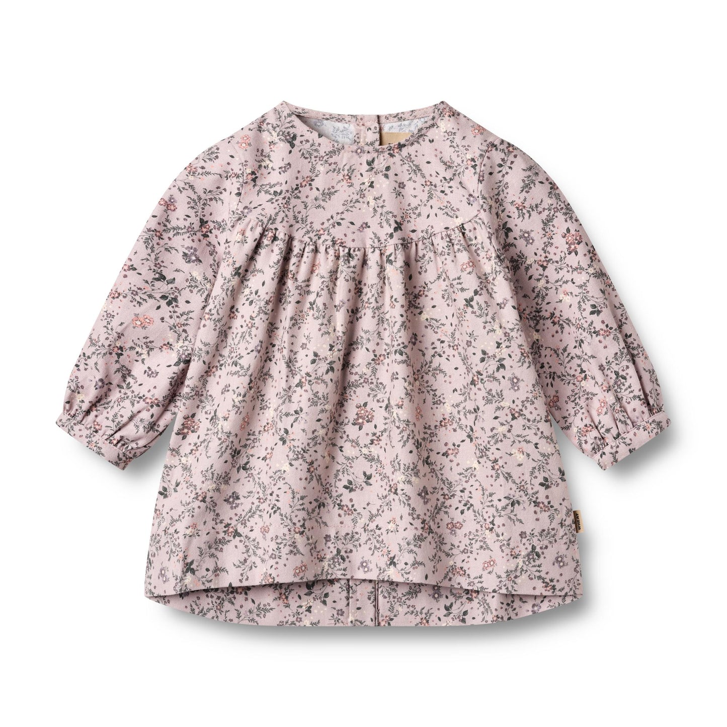 Wheat - dress Fenja - lilac checked flowers