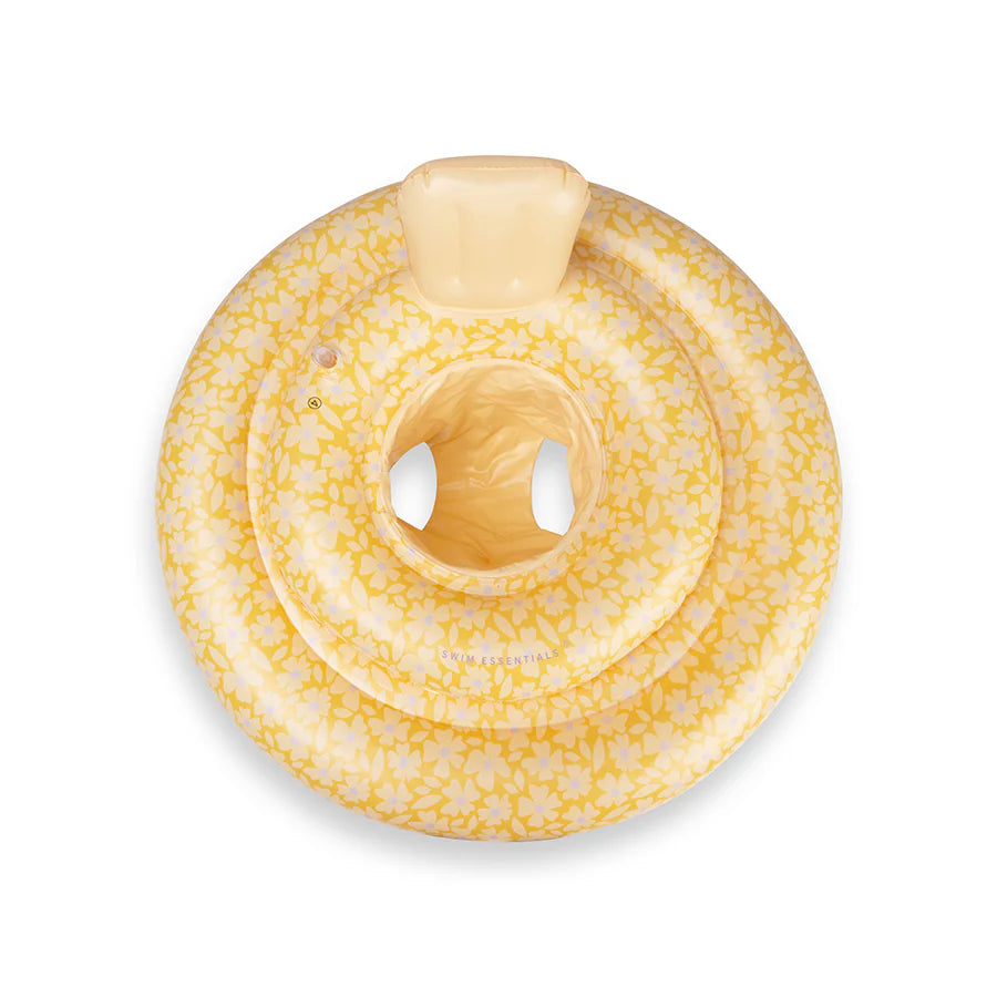 Swim Essentials - baby float Florish yellow - 0-1 jaar