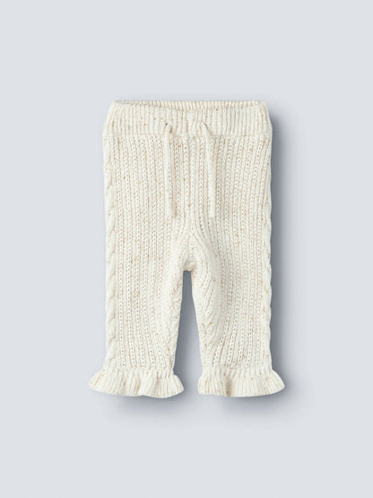 Lil'Atelier - cable knit pants Galto - turtledove