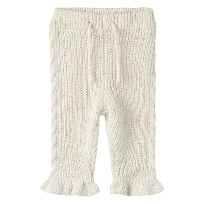 Lil'Atelier - cable knit pants Galto - turtledove