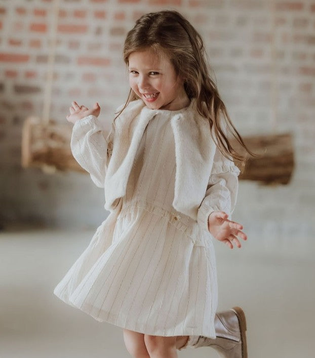 GYMP - dress Rafaela - ecru gold