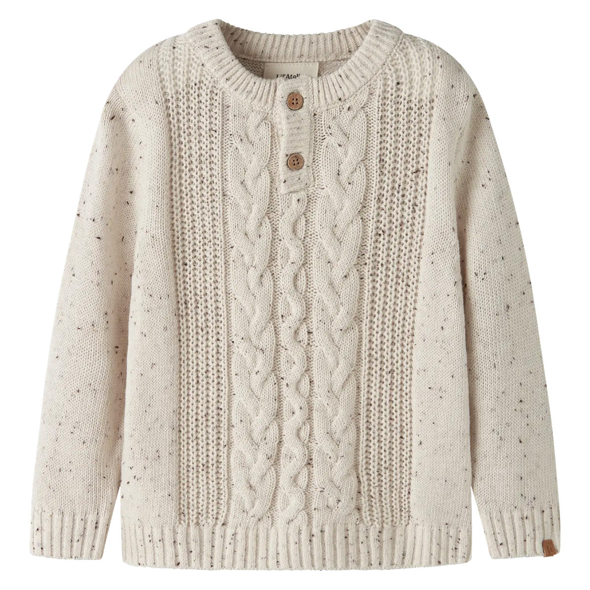 Lil'Atelier - cable knit sweater Galto - turtledove