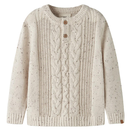 Lil'Atelier - cable knit sweater Galto - turtledove
