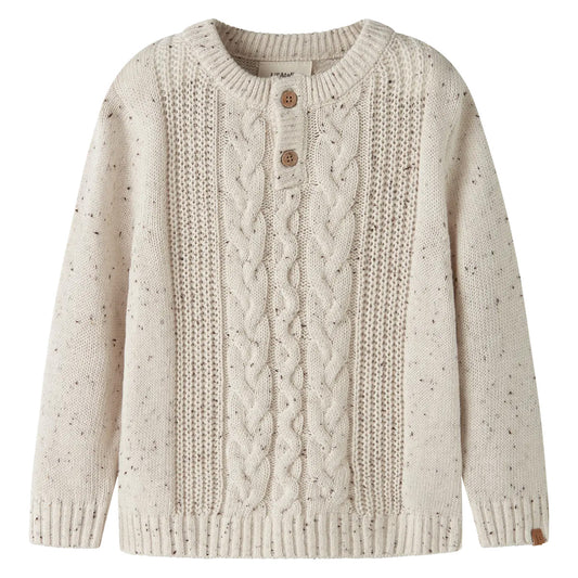Lil'Atelier - cable knit sweater Galto - turtledove