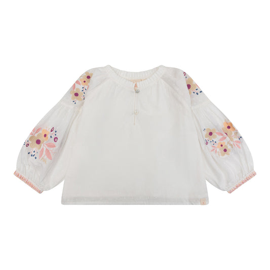 Flower blouse Guusje - white