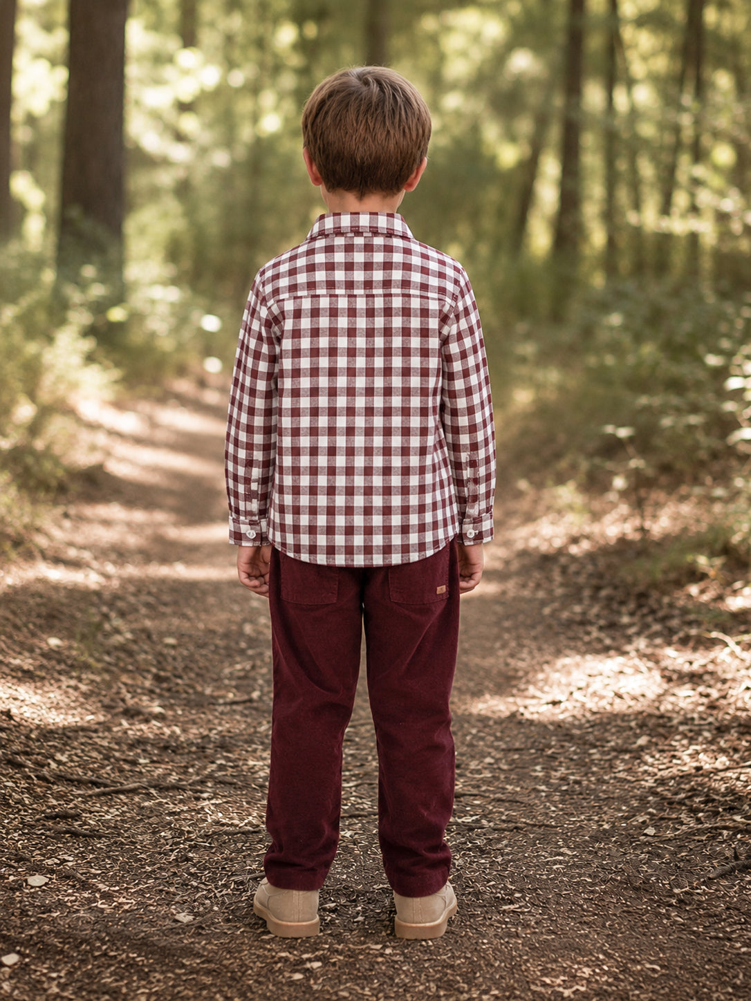 Hust & Claire - corduroy pants Trevor - red chocolate