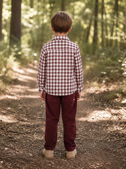 Hust & Claire - corduroy pants Trevor - red chocolate