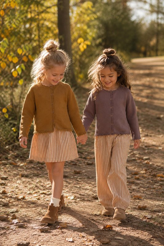 Hust & Claire - pointelle cardigan Cilja - chipmunk