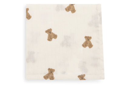 Jollein - hydrofiele monddoekjes Mini Teddy Bear - 3 stuks