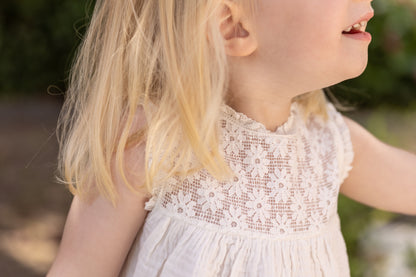 Monbebe - daisy dress - ivory white