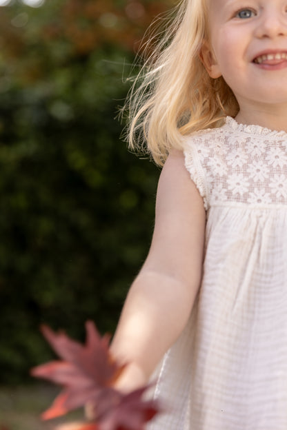Monbebe - daisy dress - ivory white