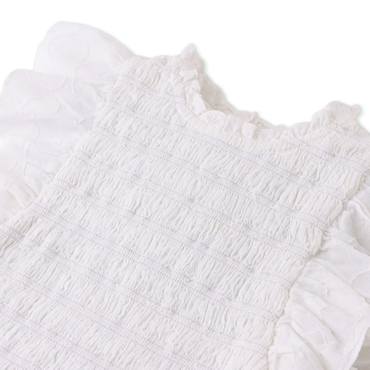 Peplum ruffle top Jacquie - offwhite