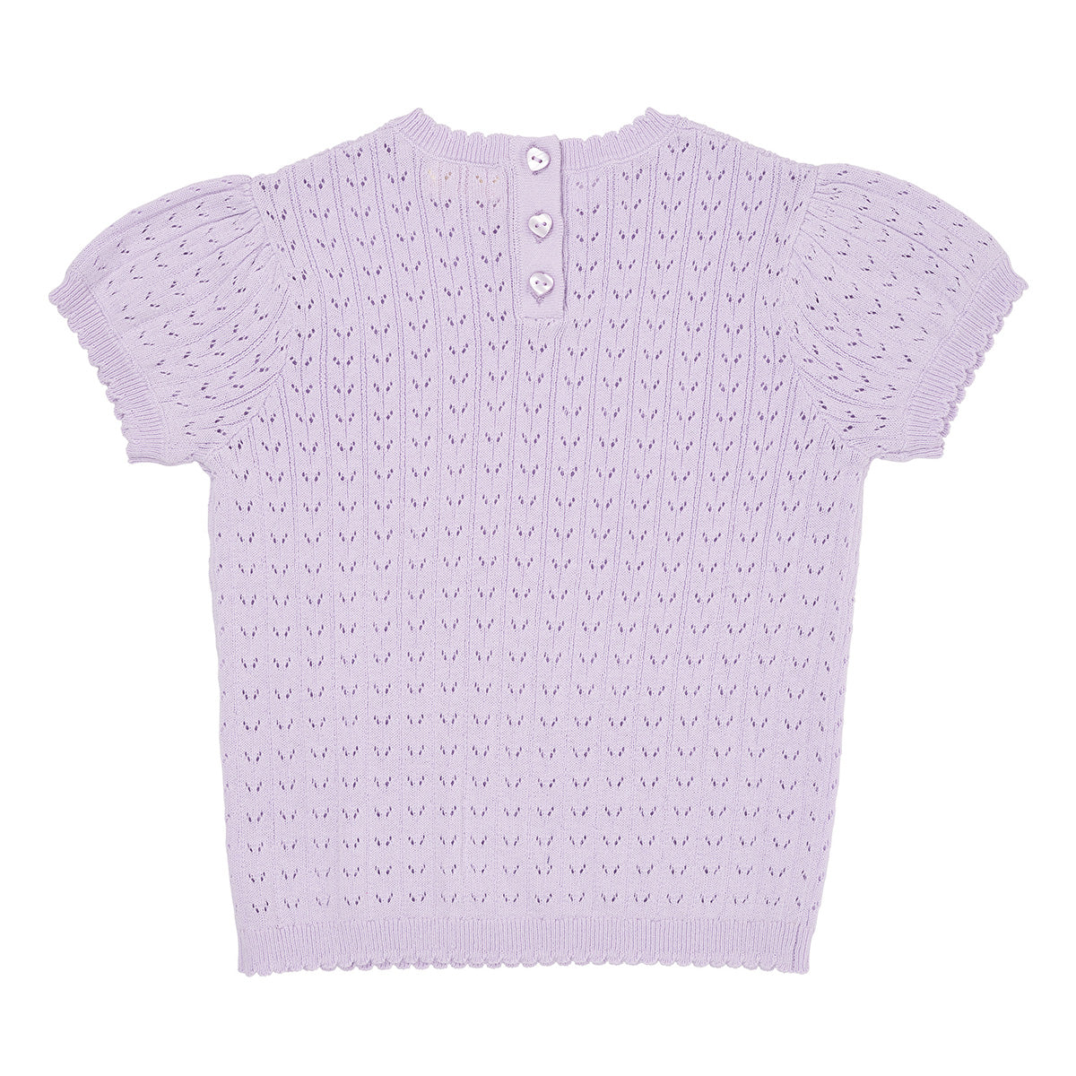 Knitted pointelle top - lavender