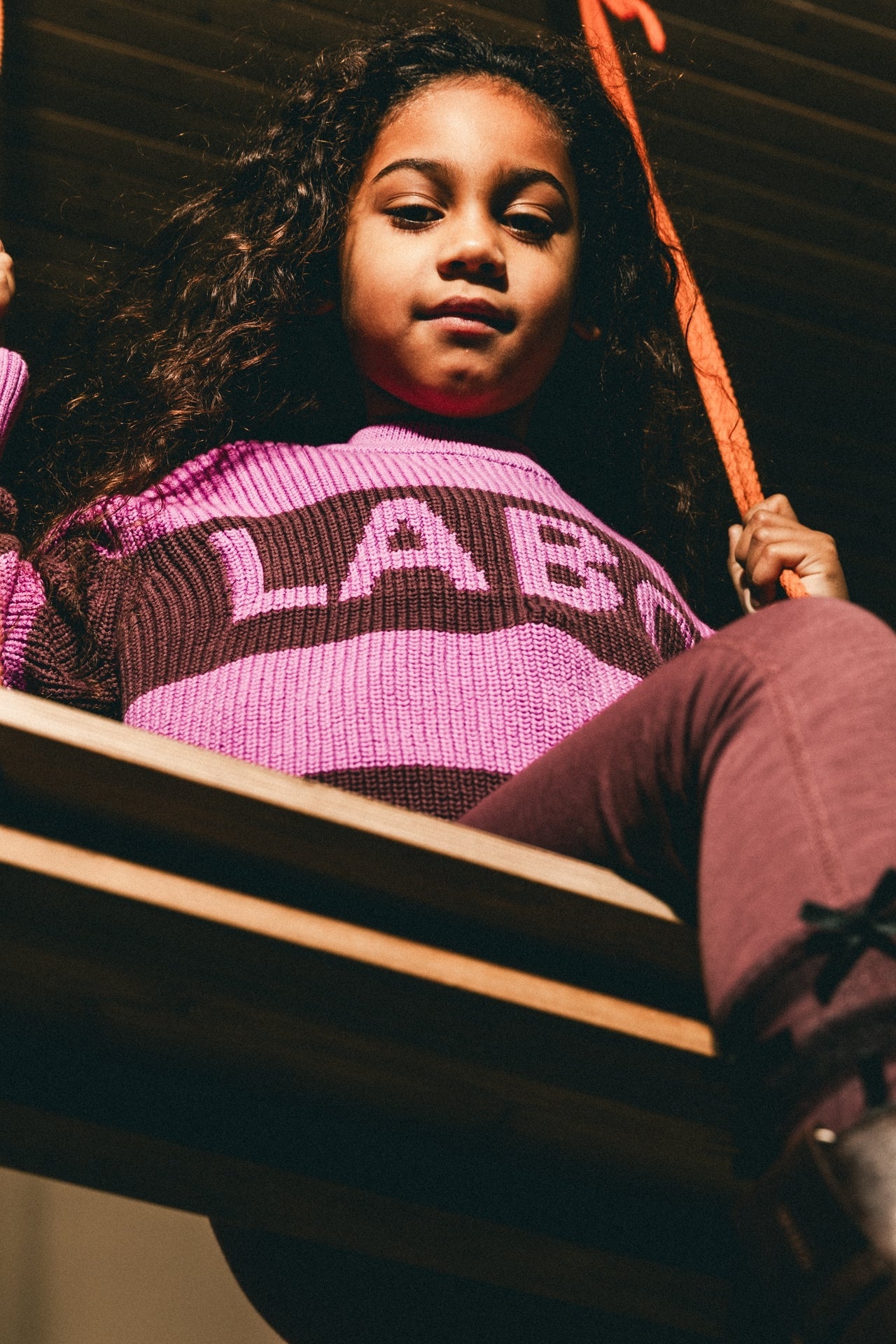 Labo - knitted sweater Rhone - pink stripe
