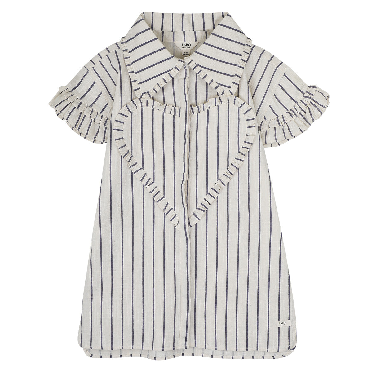 Labo - dress Larah - lavender grey stripe