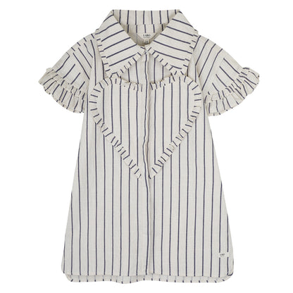 Labo - dress Larah - lavender grey stripe