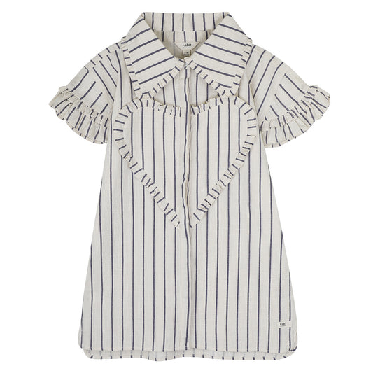 Labo - dress Larah - lavender grey stripe