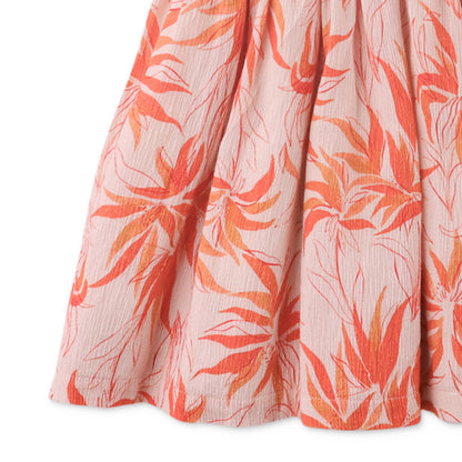 Flower dress Lillian - orange/pink