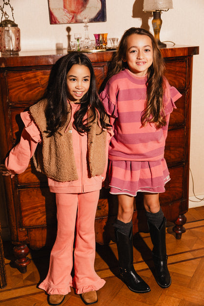 Labo - sweater Laella - rose salmon stripe