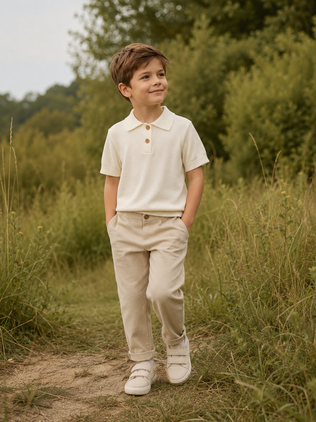 Lil'Atelier - twill pants Kaleo - feather gray