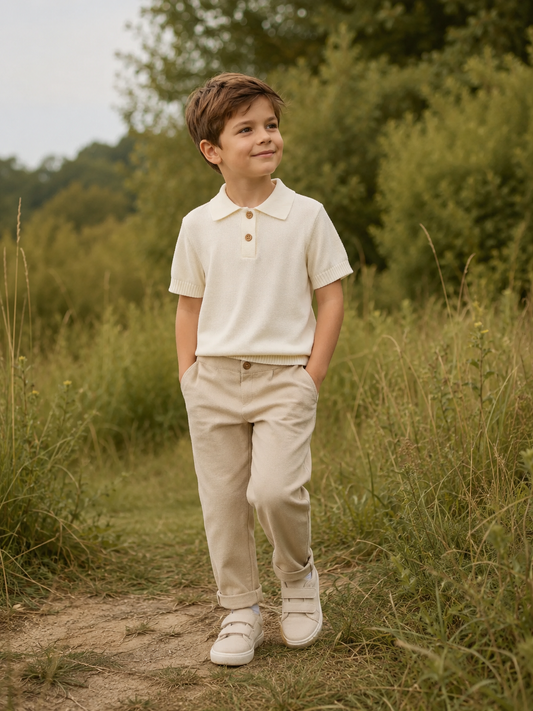 Lil'Atelier - twill pants Kaleo - feather gray