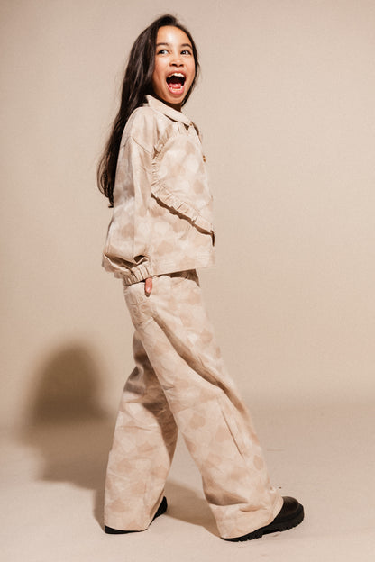 Labo - pants Liona - taupe hearts