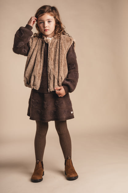 Baje Studio - faux fur gilet Loue - beige