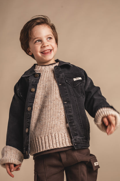 Baje Studio - knit sweater Lowe - light taupe