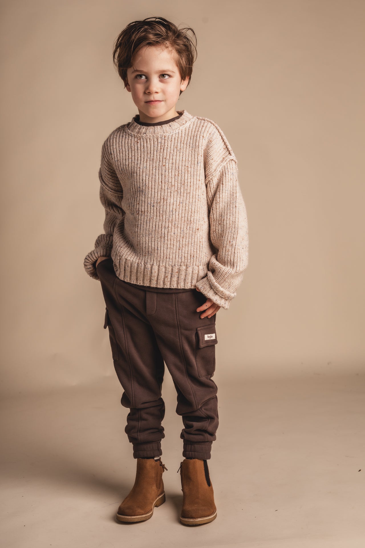 Baje Studio - knit sweater Lowe - light taupe