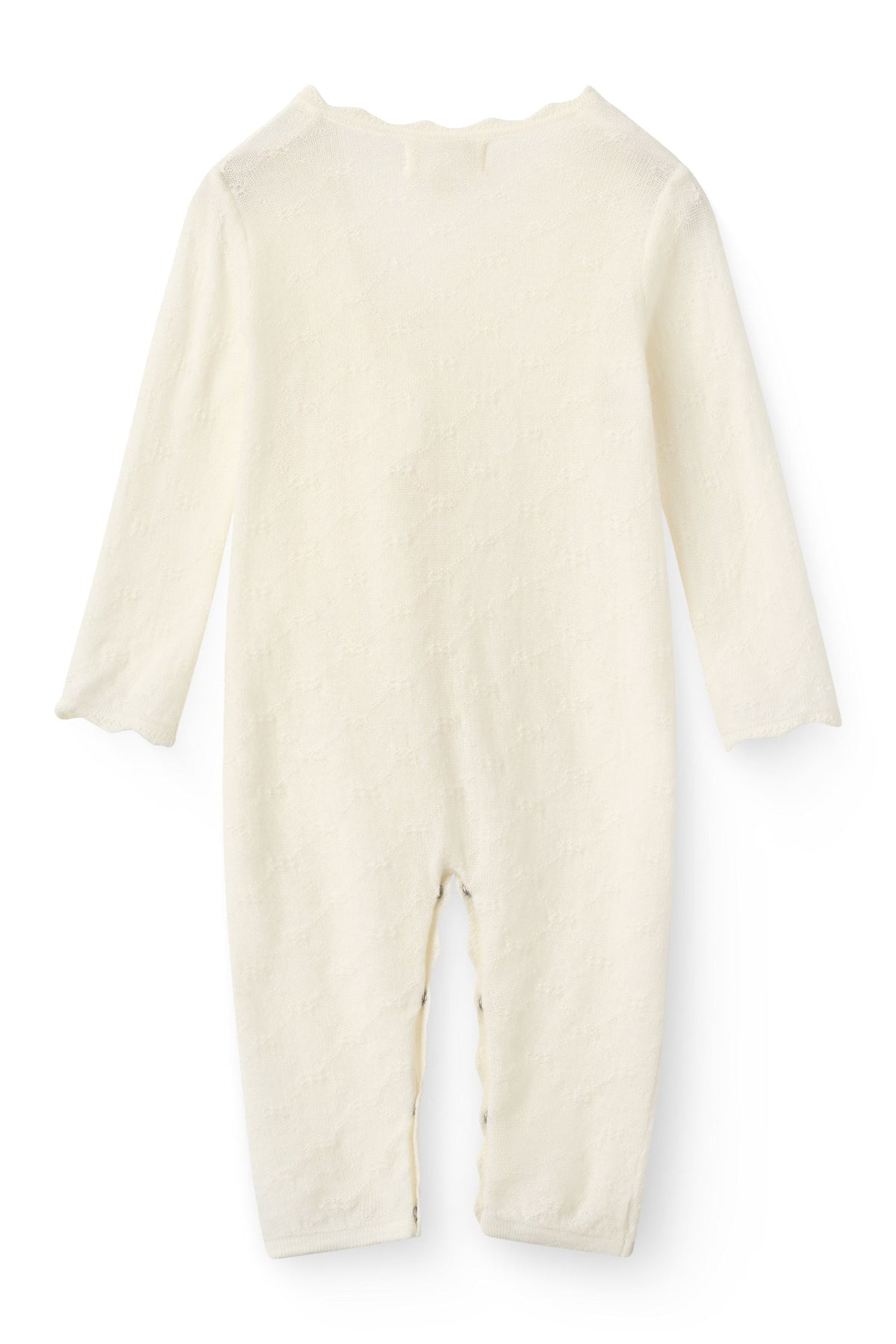 Copenhagen Colors - merino wool suit with scallop edge - offwhite