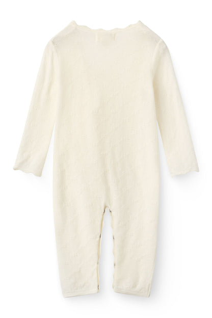 Copenhagen Colors - merino wool suit with scallop edge - offwhite
