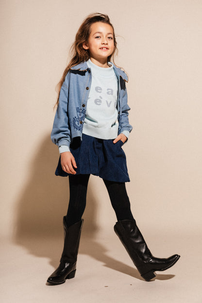 Labo - balloon skirt  Luxi - blue denim
