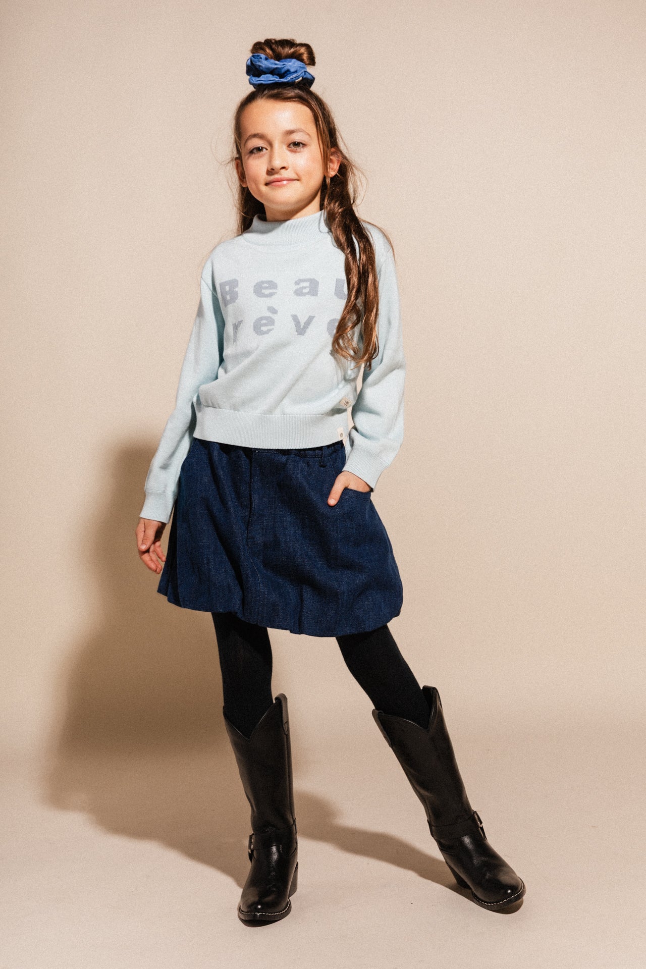 Labo - balloon skirt  Luxi - blue denim