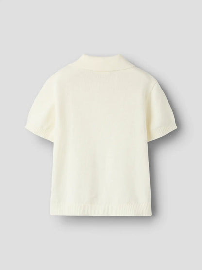 Lil'Atelier - knitted polo kid - coconut milk