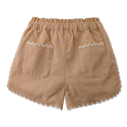 Gingham short Mimi - brown